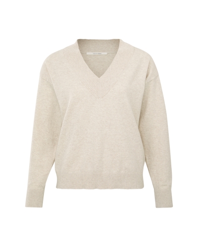 YAYA V-HALS SWEATER BEIGE