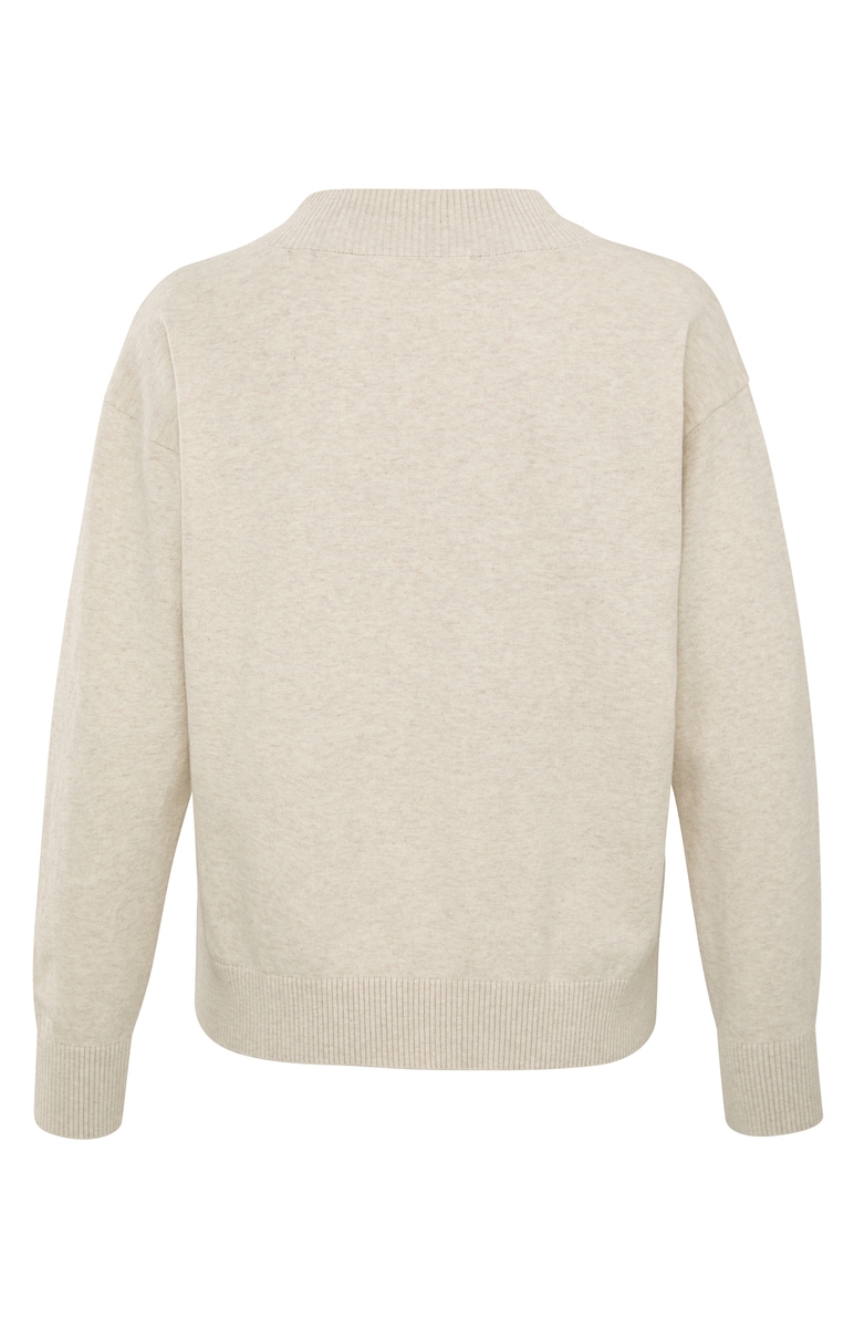 V-HALS SWEATER BEIGE