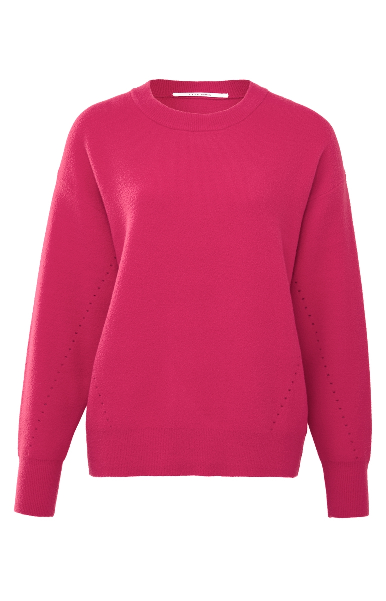 SWEATER WITH POINTELLE DETAIL ROZE