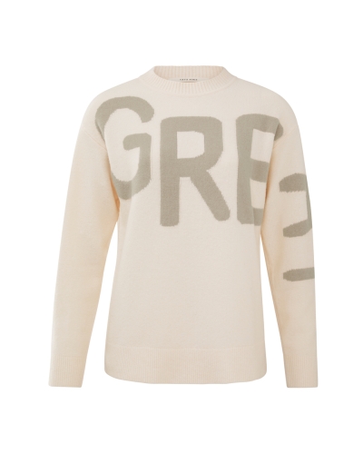 YAYA SWEATER WITH TEXT ARTWORK LICHT ROZE