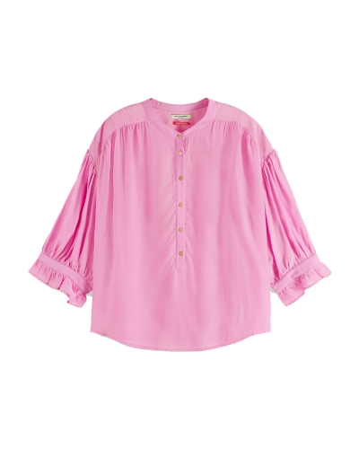Scotch & Soda SCOTCH & SODA ELBOW SLEEVE EASY POPOVER PINK