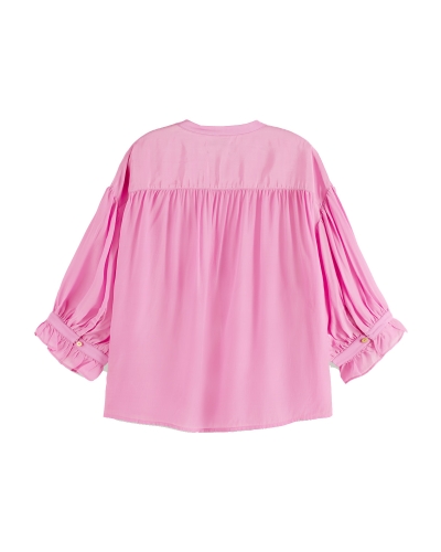 SCOTCH & SODA ELBOW SLEEVE EASY POPOVER PINK