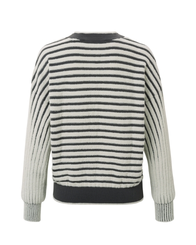 YAYA STRIPE SWEATER LS