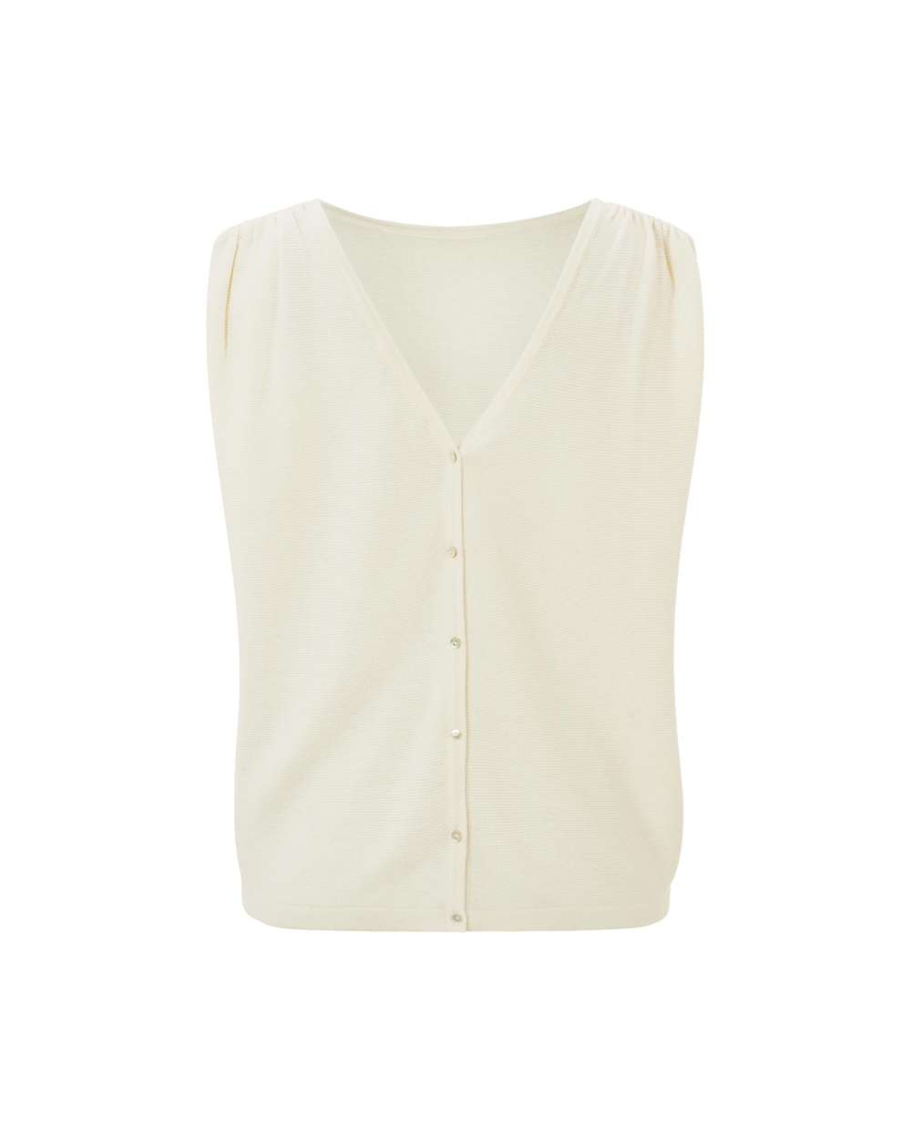 MOUWLOZE TRUI MET KNOOPJES OFF WHITE