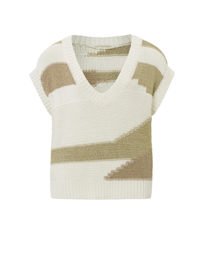 YAYA SPENCER MET V-HALS EN GERIBDE DETAILS