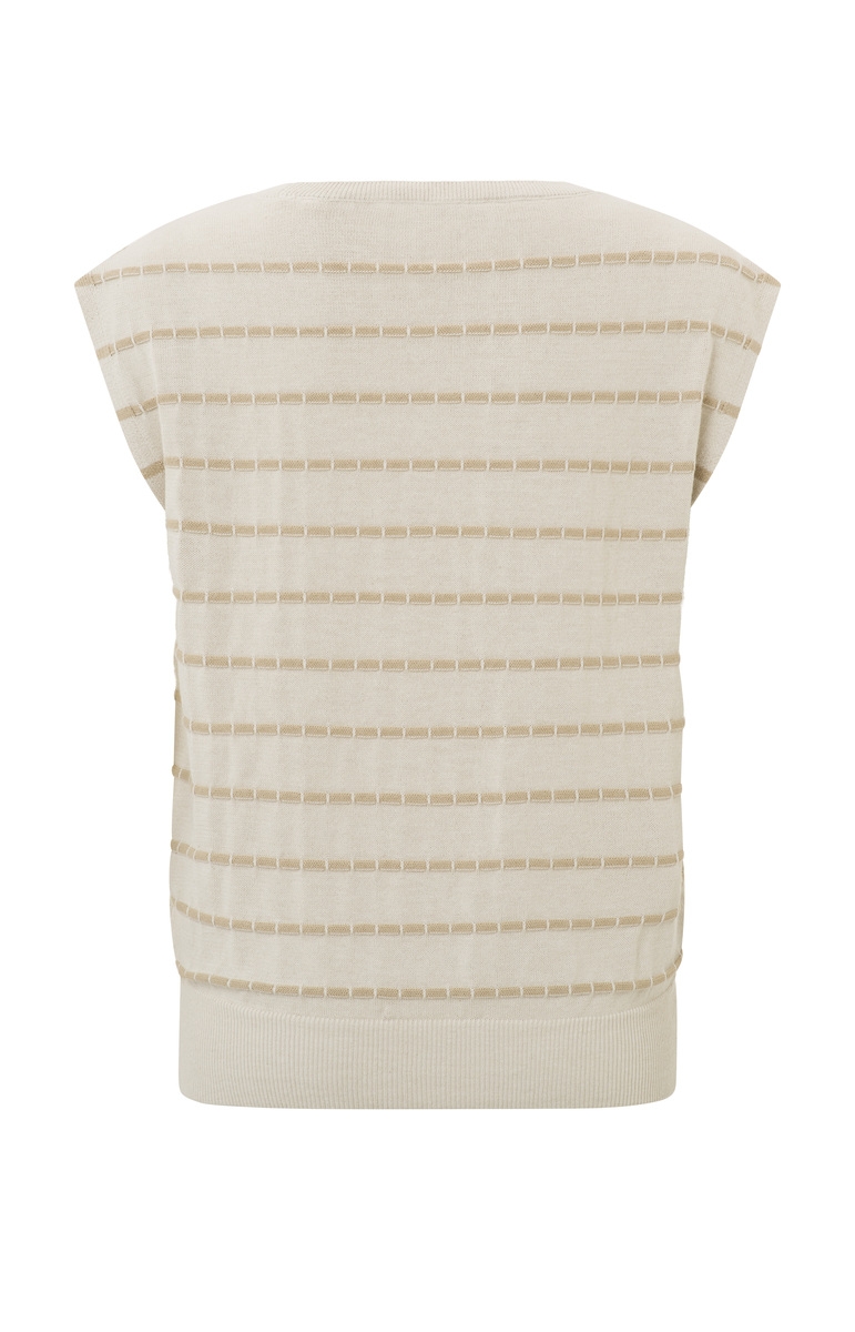 MOUWLOZE TRUI MET RONDE HALS EN RIBDETAILS 