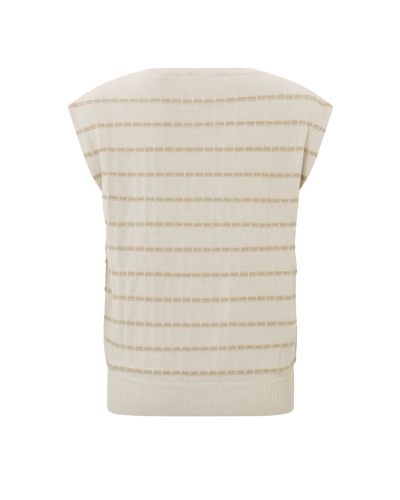 MOUWLOZE TRUI MET RONDE HALS EN RIBDETAILS 