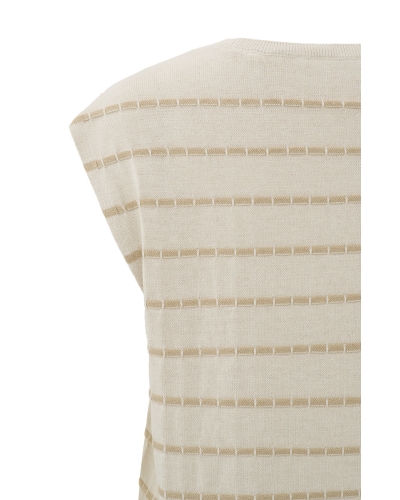 MOUWLOZE TRUI MET RONDE HALS EN RIBDETAILS 