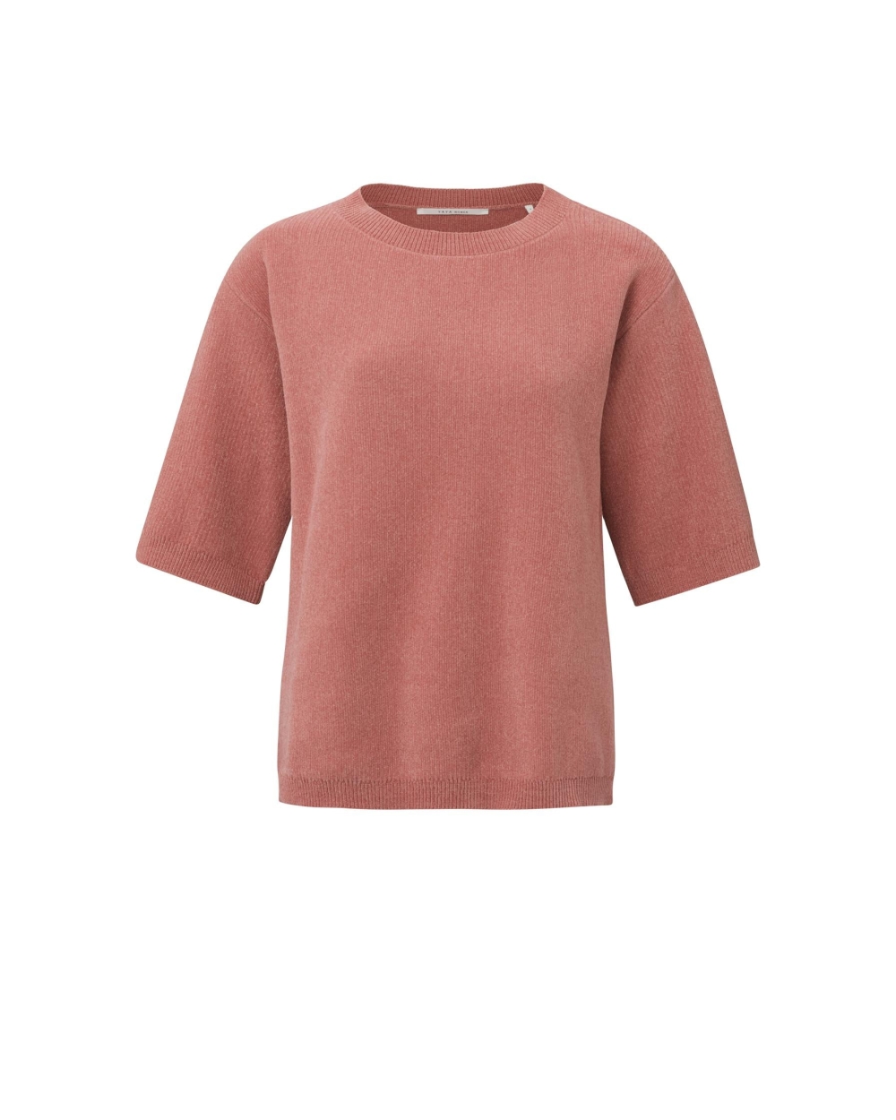 YAYA CHENILLE T-SHIRT SWEATER BRICK DUST RED