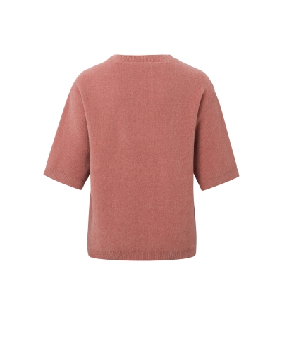 YAYA CHENILLE T-SHIRT SWEATER BRICK DUST RED