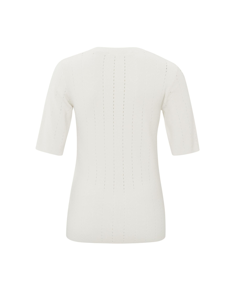 YAYA POINTELLE RIB FITTED SWEATER