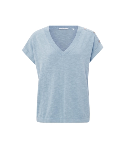 YAYA SWEATER WITH BUTTON DETAIL BLAUW 