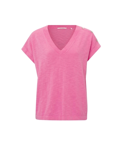 YAYA SWEATER WITH BUTTON DETAIL ROZE 