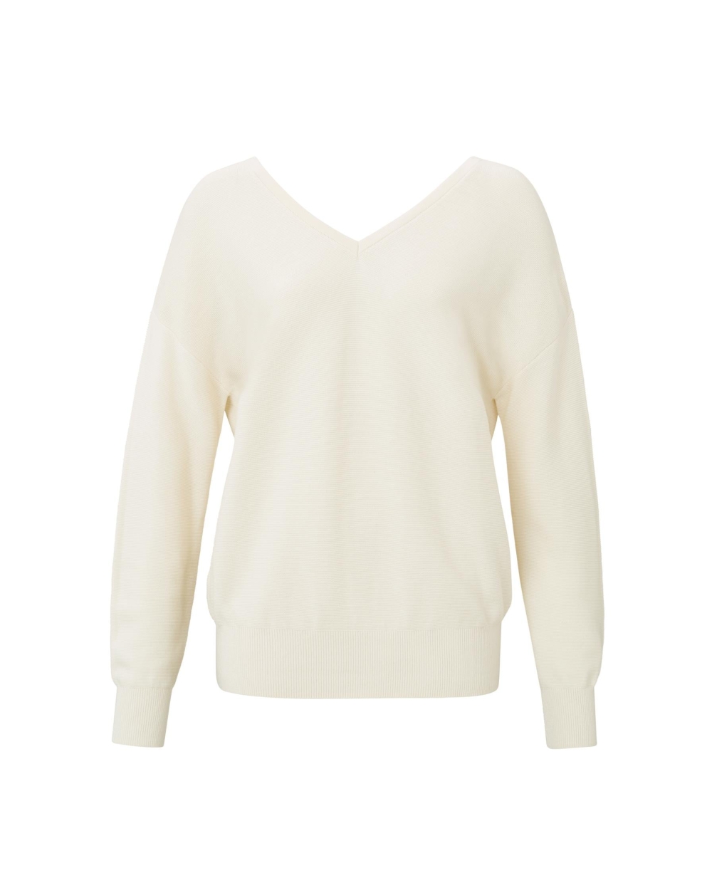  DOUBLE V-NECK SWEATER BEIGE 