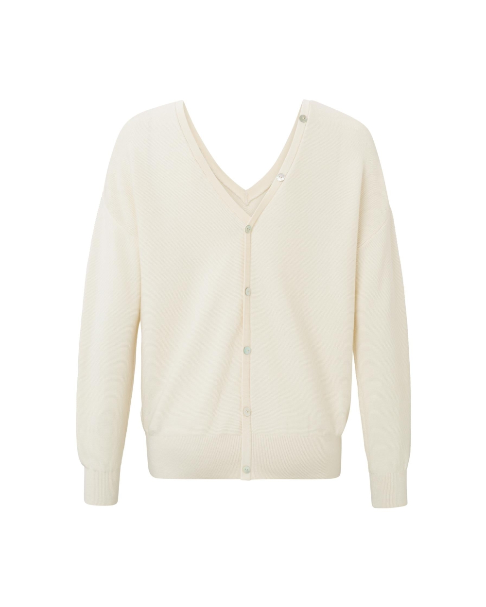  DOUBLE V-NECK SWEATER BEIGE 