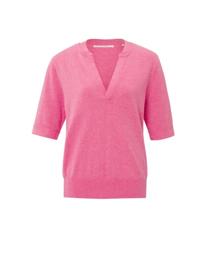 YAYA SWEATER WITH BOMBERCOLLAR ROZE 