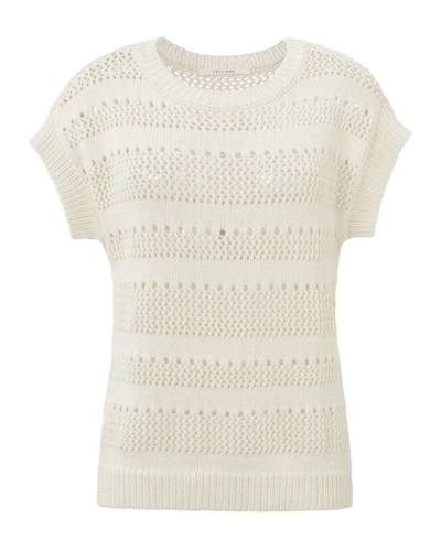 YAYA TEXTURED SOLID SWEATER