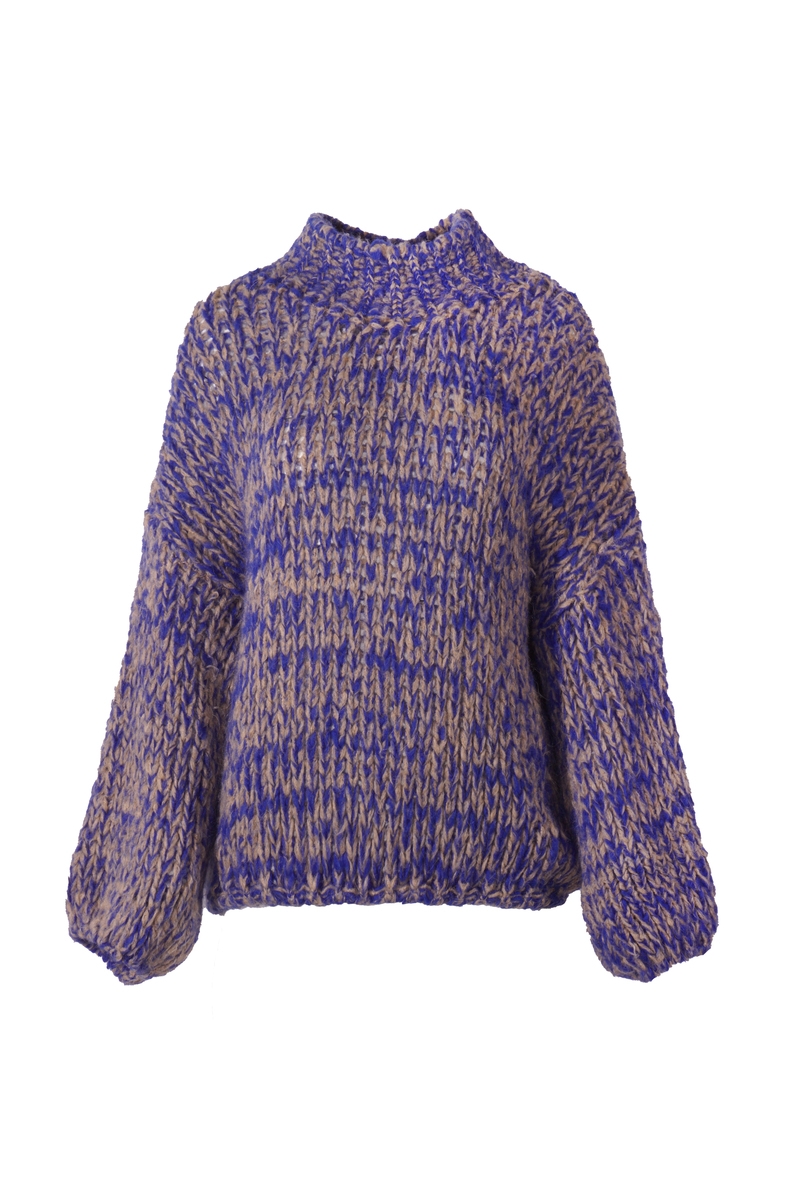 TRUI GEMELEERD SUUS BEIGE BLAUW