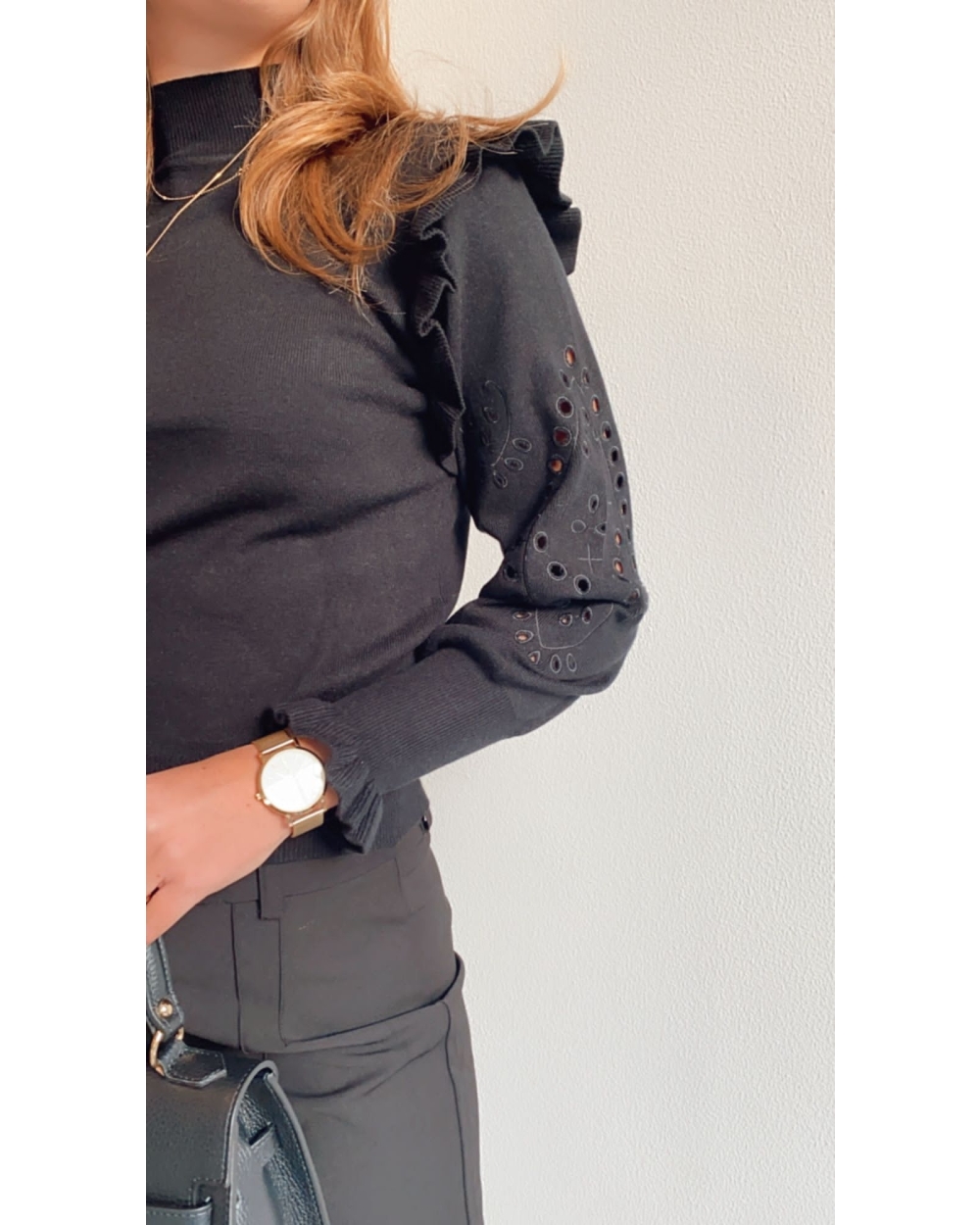 TOP ROSA ZWART