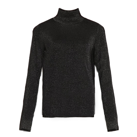 COLTRUI RIB LUREX ZWART