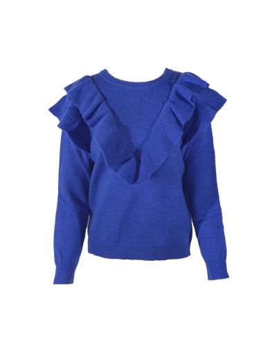 Gossip TRUI MET RUFFLES KOBALT