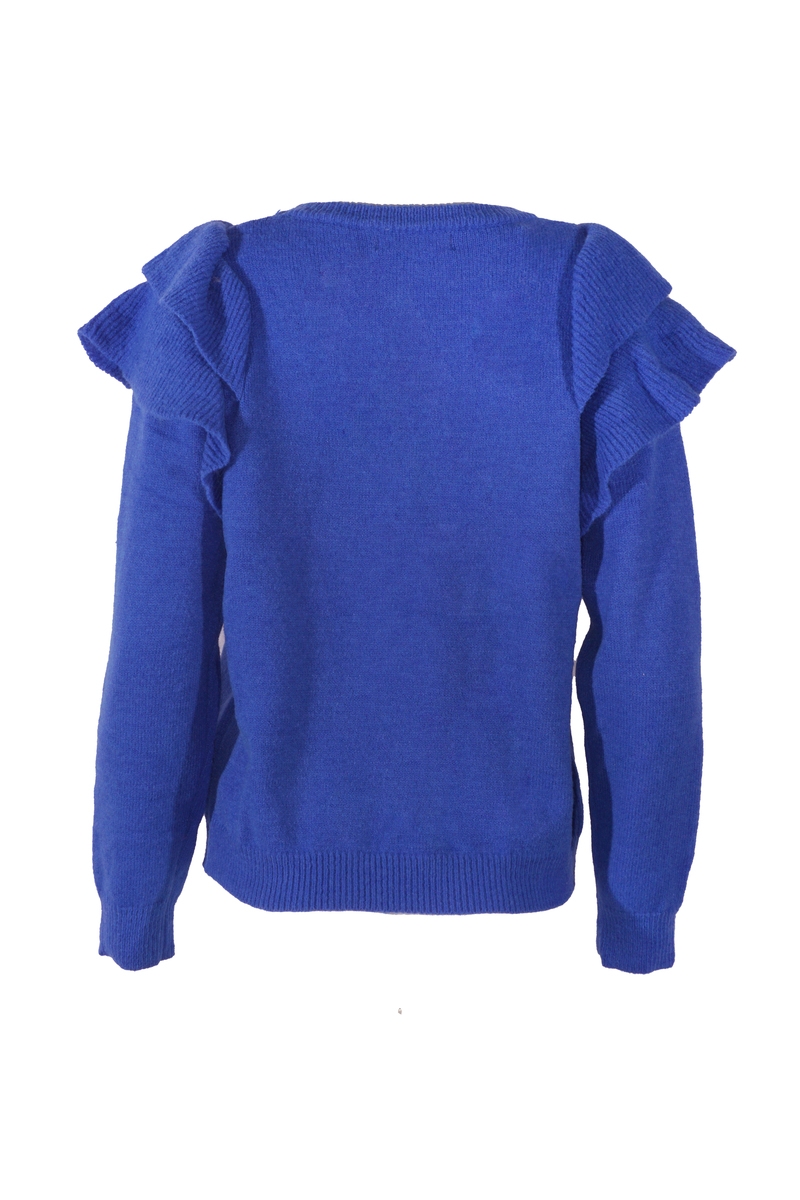 TRUI MET RUFFLES KOBALT