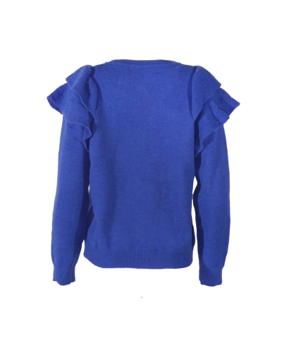 TRUI MET RUFFLES KOBALT