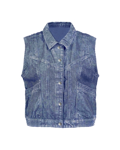 JEANS GILET RUBY BLAUW 