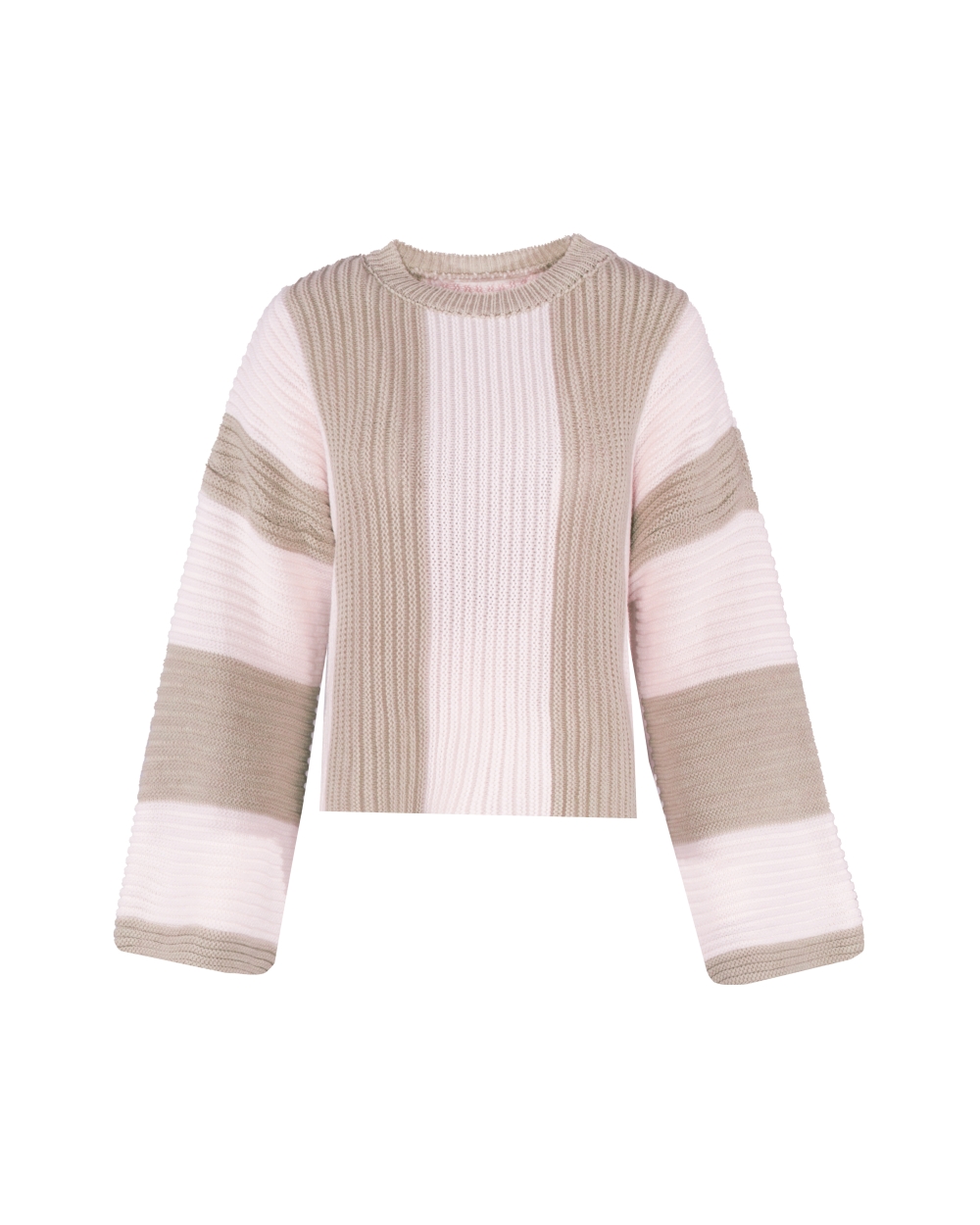 GESTREEPTE TRUI ANNA BEIGE