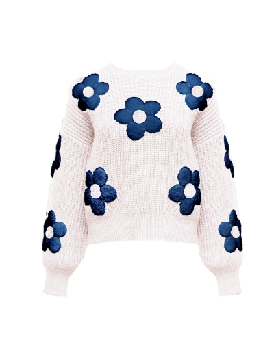 Gossip TRUI BILLIE ECRU/BLAUW