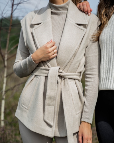 COLTRUI FIJNE RIB BEIGE
