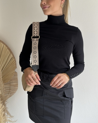 YAYA COLTRUI MET KNOPEN ZWART