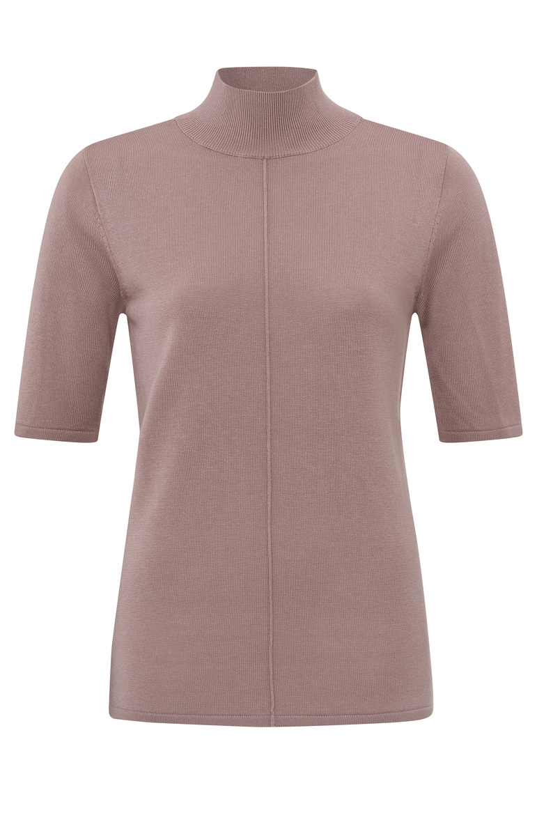 TOP MET HOGE HALS EN NAADDETAILS ROZE