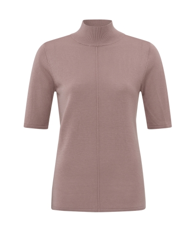TOP MET HOGE HALS EN NAADDETAILS ROZE