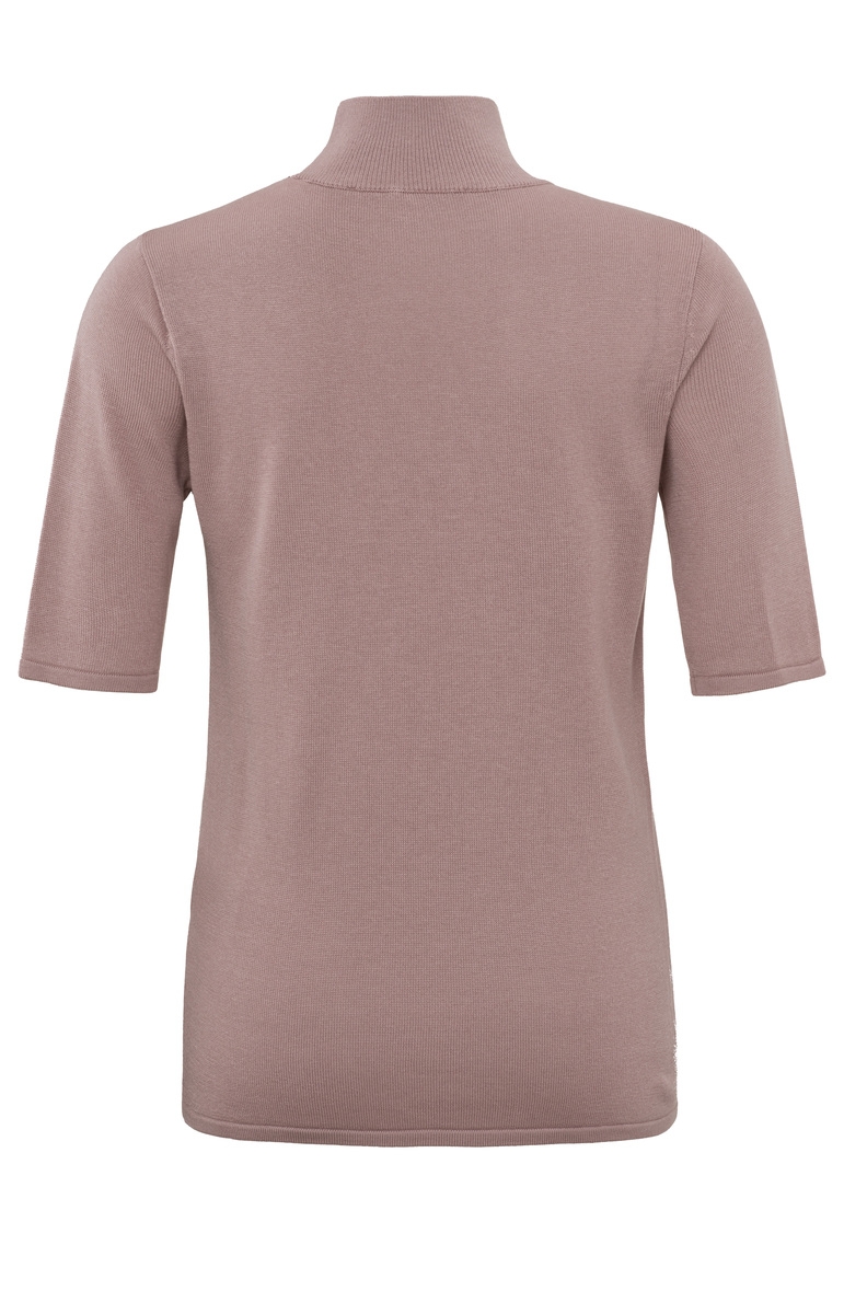 TOP MET HOGE HALS EN NAADDETAILS ROZE