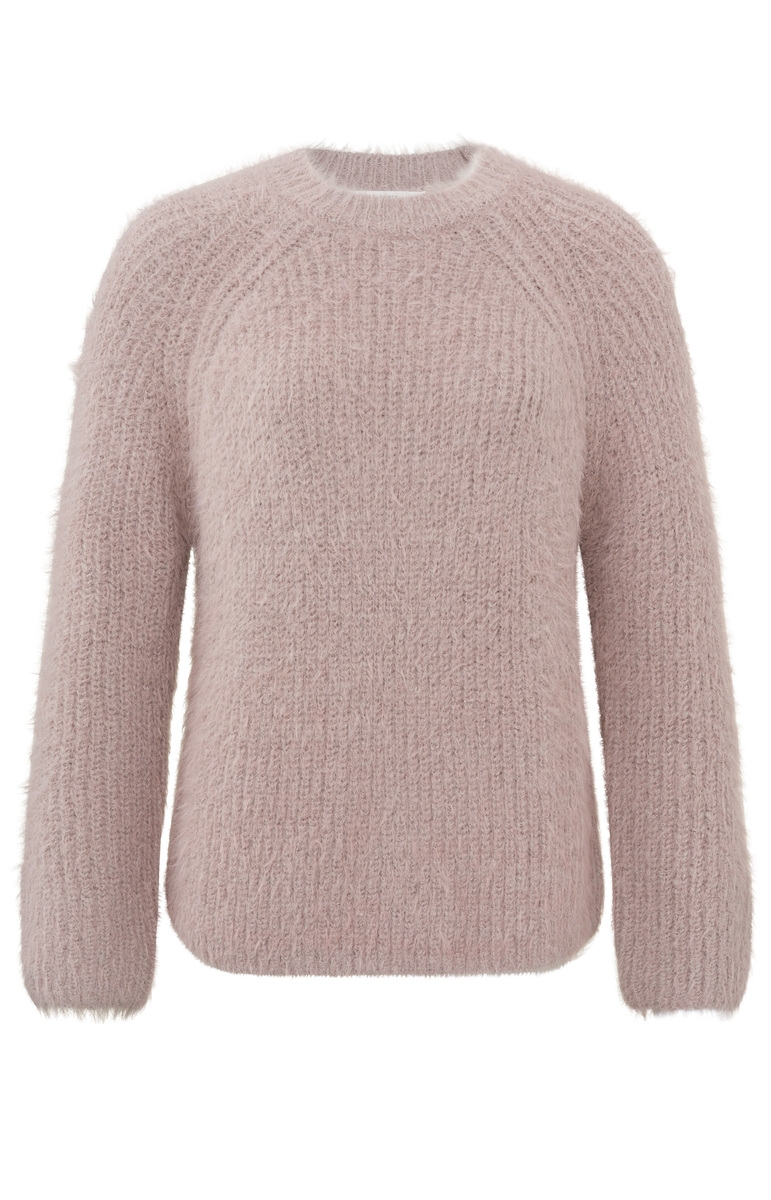 FLUFFY GEBREIDE TRUI ROZE