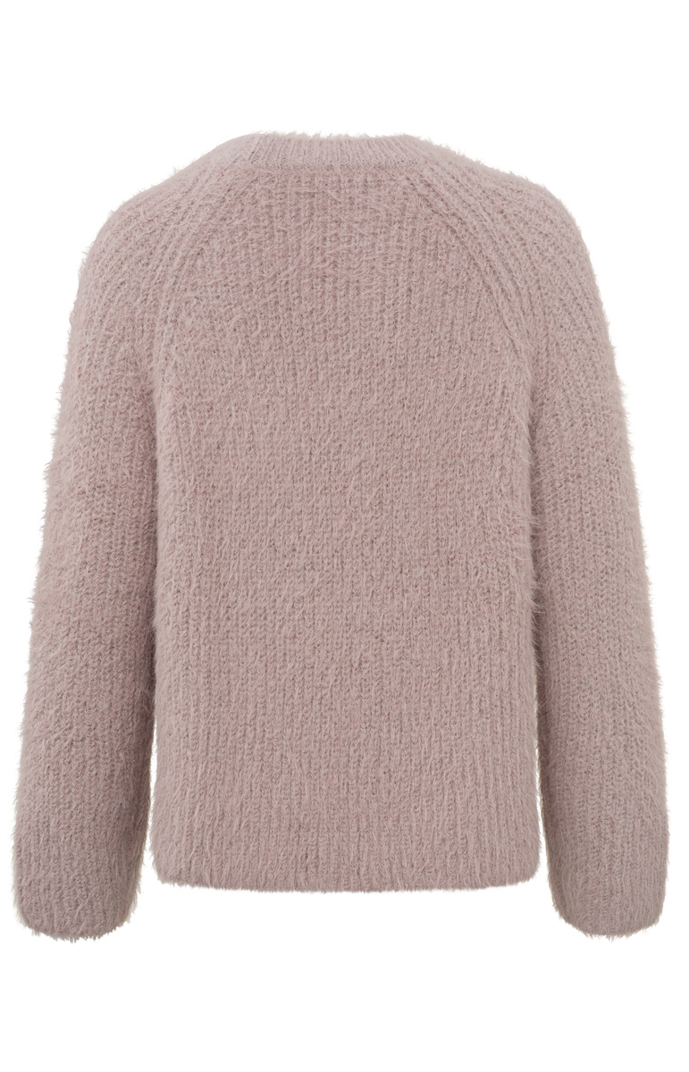 FLUFFY GEBREIDE TRUI ROZE