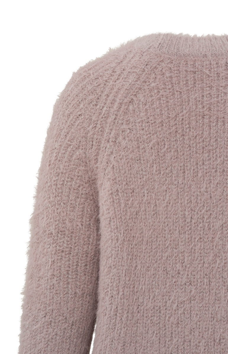 FLUFFY GEBREIDE TRUI ROZE