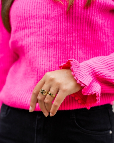 TRUI MET RUFFLE ROZE