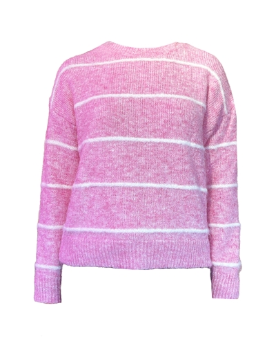 Gossip GESTREEPTE TRUI EEF ROZE