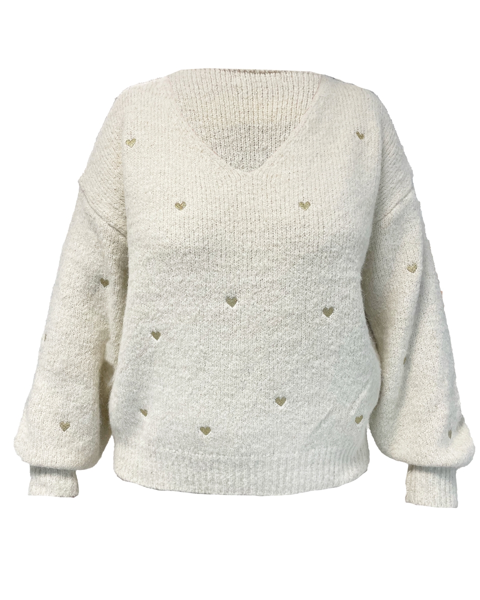 TRUI LUREX HARTJES ECRU
