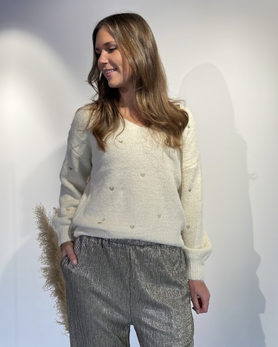 TRUI LUREX HARTJES ECRU