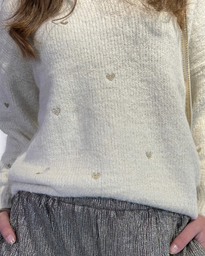 TRUI LUREX HARTJES ECRU