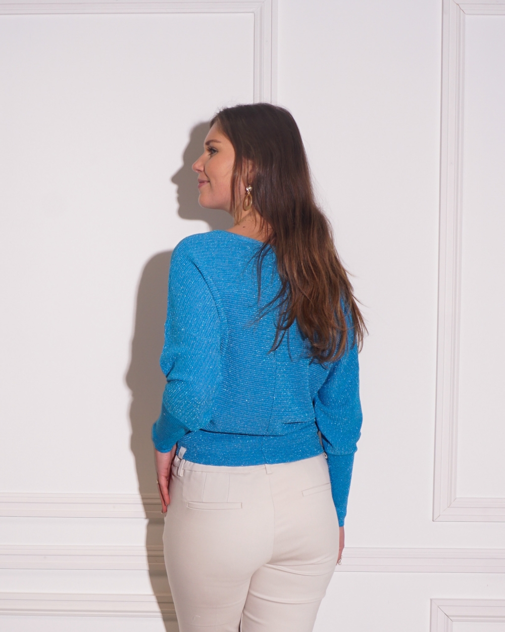 TRUI BATWIG BLAUW LUREX