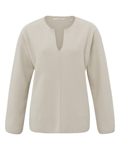 CHENILLE TRUI MET NAADDETAIL BEIGE