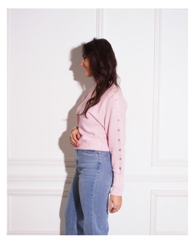 YAYA TRUI MET KNOOPDETAIL ROZE