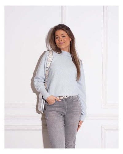 YAYA TRUI MET KNOOPDETAIL BLAUW