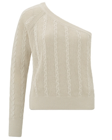 ONE SHOULDER TOP BEIGE