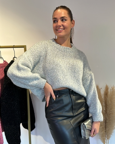 Gossip LUREX TRUI HARLOW LICHTGRIJS