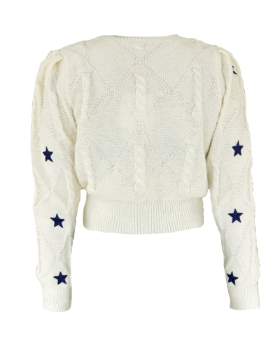 TRUI MET STERREN ECRU/NAVY
